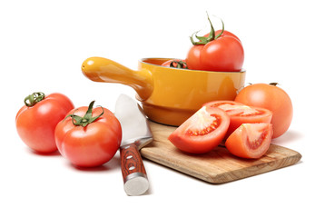 Fresh tomato isolated on white background