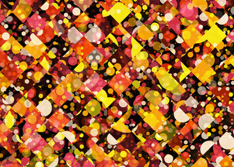 abstract pattern of many painted bubbles