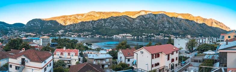 Fototapeta na wymiar Panoramic Landscape View of Kotor