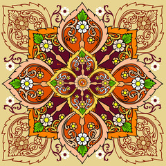 Seamless pattern. Vector with a bright pattern. Exquisite swirl geometric decor for wallpapers and tiles.