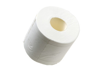 toilet paper isolated on white background 