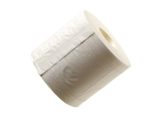 toilet paper isolated on white background 