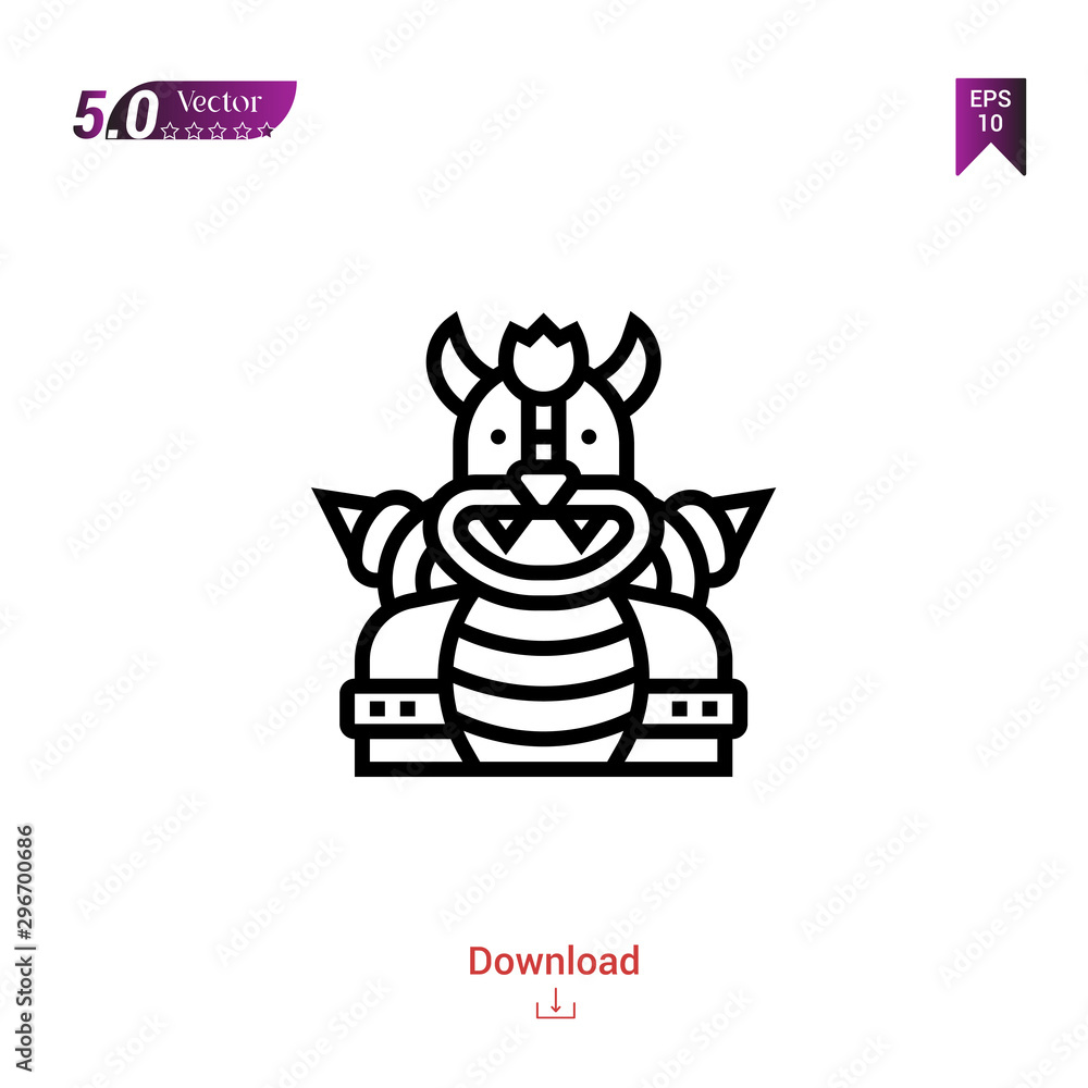 Poster devil game character vector . best modern, simple, isolated, game, logo, flat icon for website desig