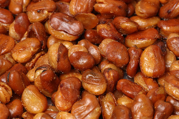 Broad bean, English Bean, European Bean, Field Bean. Fry (Vicia faba L.). on white background 