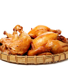Roast Chicken on white background