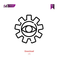 Outline control icon vector isolated on white background. Popular icons for 2019 year. marketing. Graphic design, mobile application, logo, user interface. EPS 10 format vector