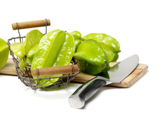 Carambola isolated on a white background