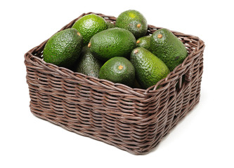 Avocado on a white background