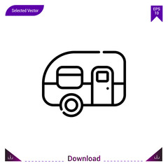 caravan vector . Best modern, simple, isolated, type-of-houses , logo, flat icon for website design or mobile applications, UI / UX design vector format