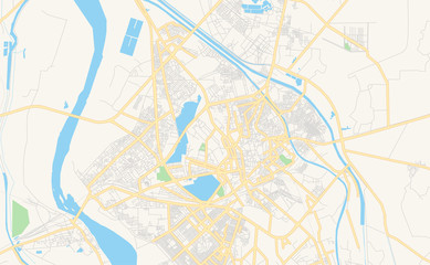 Printable street map of Hyderabad, Pakistan