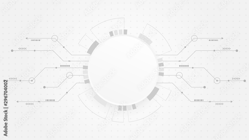 Poster abstract digital technology cycle background.business growth transformation to digital and successfu