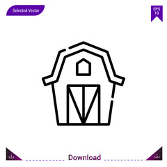 barn vector . Best modern, simple, isolated, type-of-houses , logo, flat icon for website design or mobile applications, UI / UX design vector format