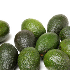 Avocado on a white background