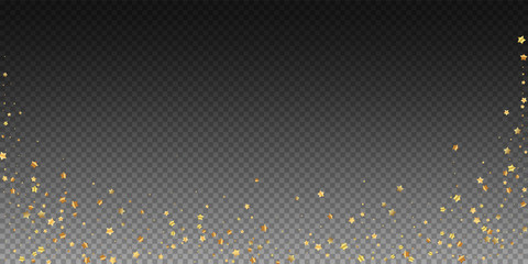 Gold stars random luxury sparkling confetti. Scatt