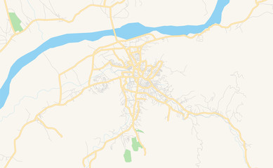 Printable street map of Mingora, Pakistan