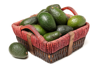 Avocado on a white background