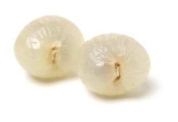 Freshness longans on white background