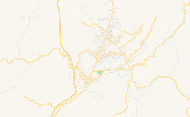 Fototapeta na wymiar Printable street map of Abbotabad, Pakistan