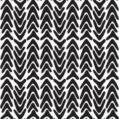 Seamless abstract pattern with black vertical strokes and lines on white background. Modern graphics. Brush stroke. Ethnic stylized background