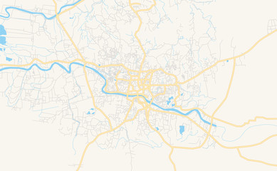 Fototapeta na wymiar Printable street map of Sylhet, Bangladesh