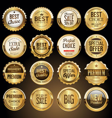 Luxury premium golden badges and labels 