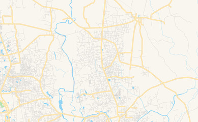 Printable street map of Gazipur, Bangladesh