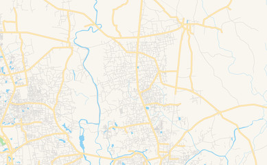 Printable street map of Gazipur, Bangladesh