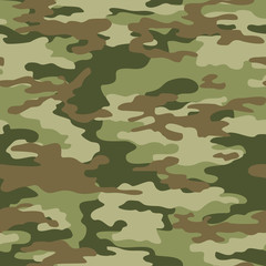 Fototapeta premium Army camouflage military seamless pattern. Vector print.