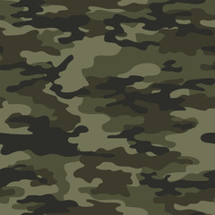  camouflage print pattern seamless on green background. Vector. Stylish design. © Sanvel