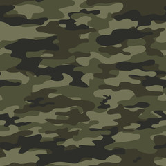Fototapeta premium Abstract camouflage pattern military seamless. Vector.