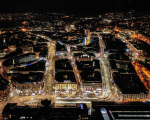 Nachtleben in Zürich, Luftaufnahme - 296709658