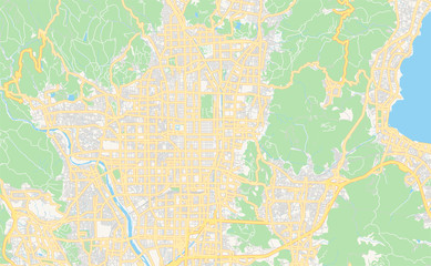 Printable street map of Kyoto, Japan