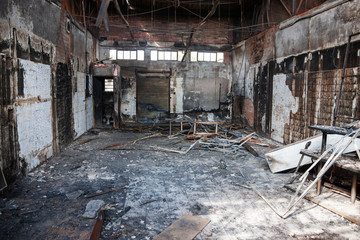 burned warehouse