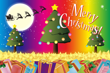 Background Wallpaper Vector Illustration Design Clip Art Free Size Happy Party Image Merry Christmas イラスト背景素材 メリークリスマスパーティー プレゼント 飾り 無料 虹色 レインボーカラー 贈り物 Advertisement Wall Mural Advertiseme Tomo00