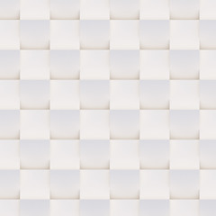 Seamless 3D pattern made of white and beige geometric shapes, creative background or wallpaper surface made of light and shadow. Futuristic decorative abstract texture design, simple graphic elements