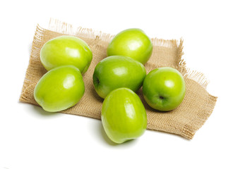 Fresh juicy jujube isolated on white background
