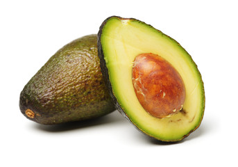 Avocado on a white background