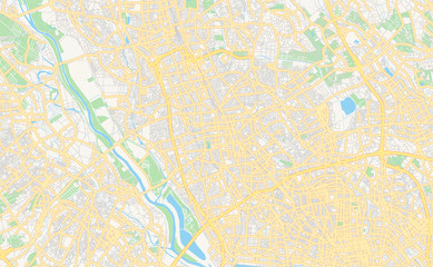Printable street map of Saitama, Japan