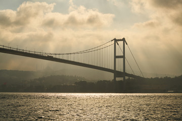 Fototapeta na wymiar Magnificent bridge from Istanbul, Turkey