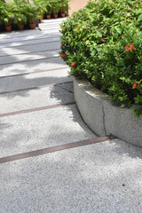 a Stair step in the garden. Beautiful stair step in the garden