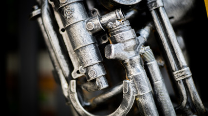 detail  robot  made of waste