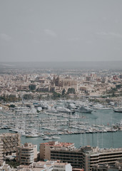 Views of the beautiful capital of the island mallorca.
