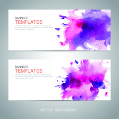 set of abstract banners