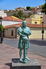 Statue von Christoph Kolumbus in San Sebastian / La Gomera
