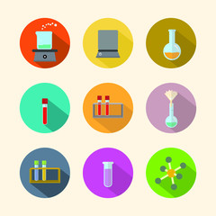 Science chemistry laboratory icon concept.
