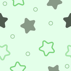 seamless green star pattern
