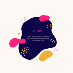 Actual abstract modern graphic elements. Dynamical colored forms and line. Gradient abstract banners with flowing liquid shapes. Template for the design of a logo, flyer or presentation. Vector illust