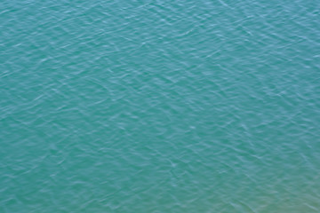 red polluted lake