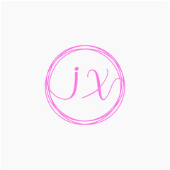 Letter IX logo template. Creative fashion logo design, couple letter , beauty icon. Initial handwriting or handwritten logo for identity. Logo with hand drawn style. wedding concept -vector