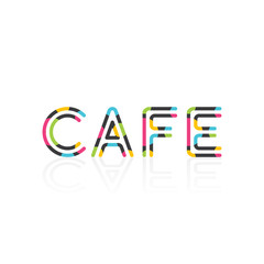Cafe Word Color Dots Font